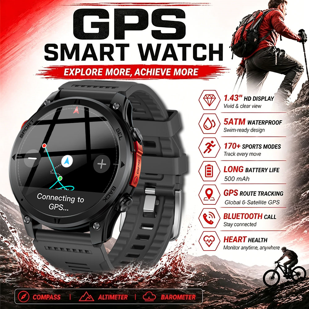 Table Tennis World - 2026New Outdoor GPS Smart Watch Offline