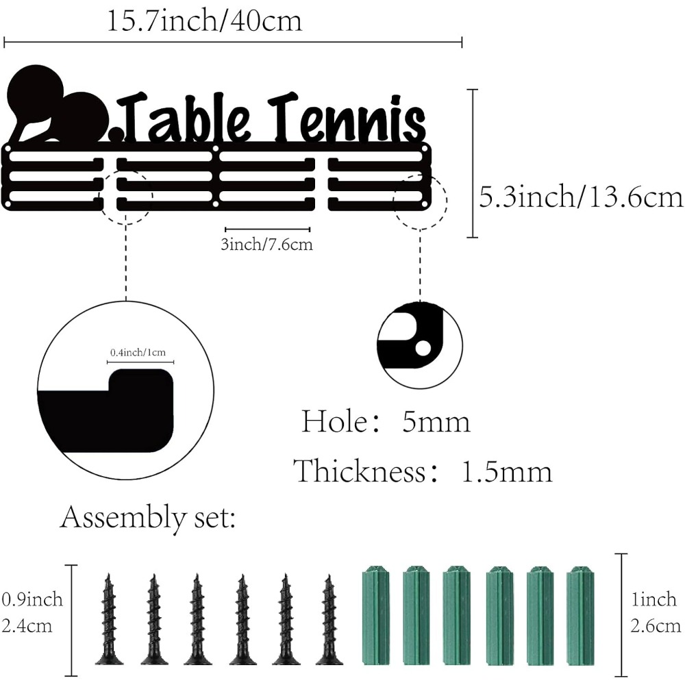 Medal Holder Sport Table Tenni – Table Tennis Dimension Bewertung und Preis