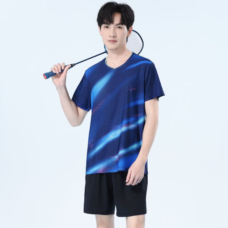 Men Quick Dry Badminton Shirt  – Table Tennis Logo Free Bewertung und Preis