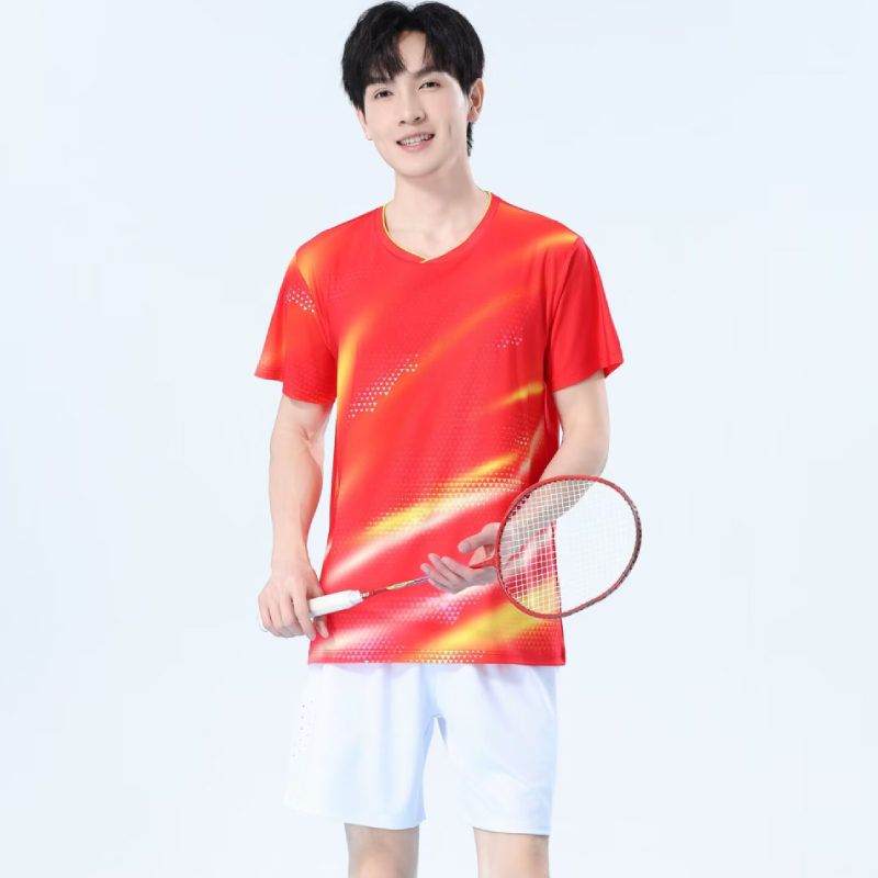 Men Quick Dry Badminton Shirt  – Table Tennis Logo Free Bewertung und Preis