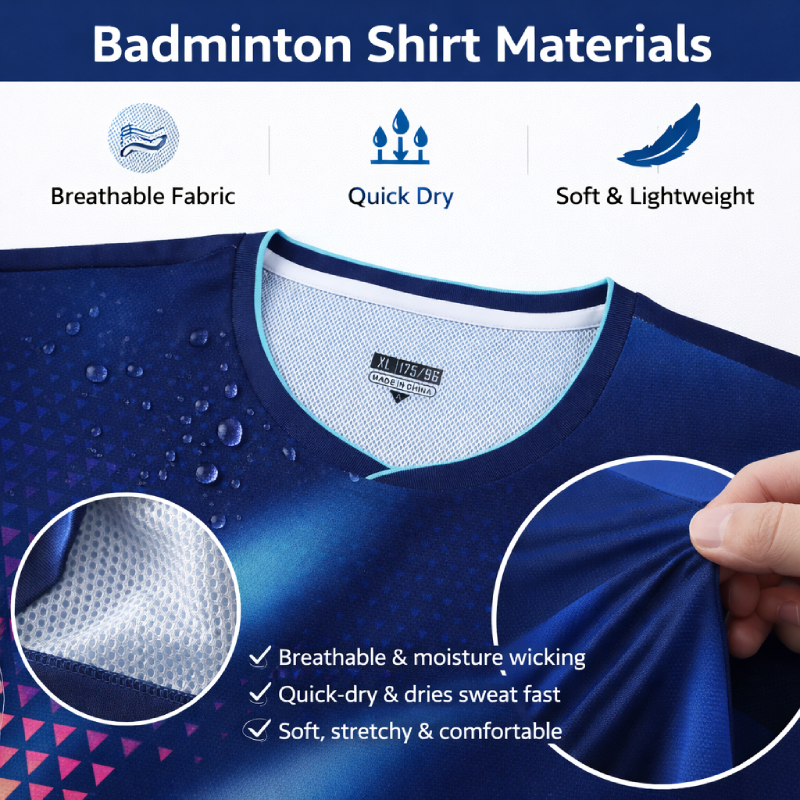 Men Quick Dry Badminton Shirt  – Table Tennis Logo Free Bewertung und Preis